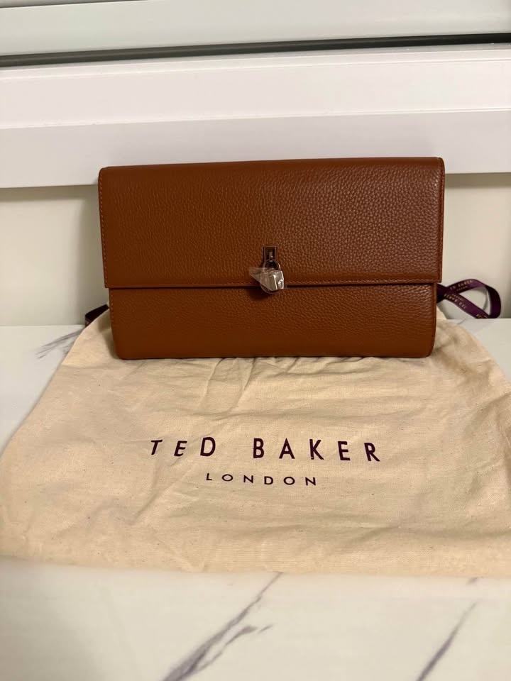Ted Baker Tan Leather Travel Purse/Wallet/Clutch