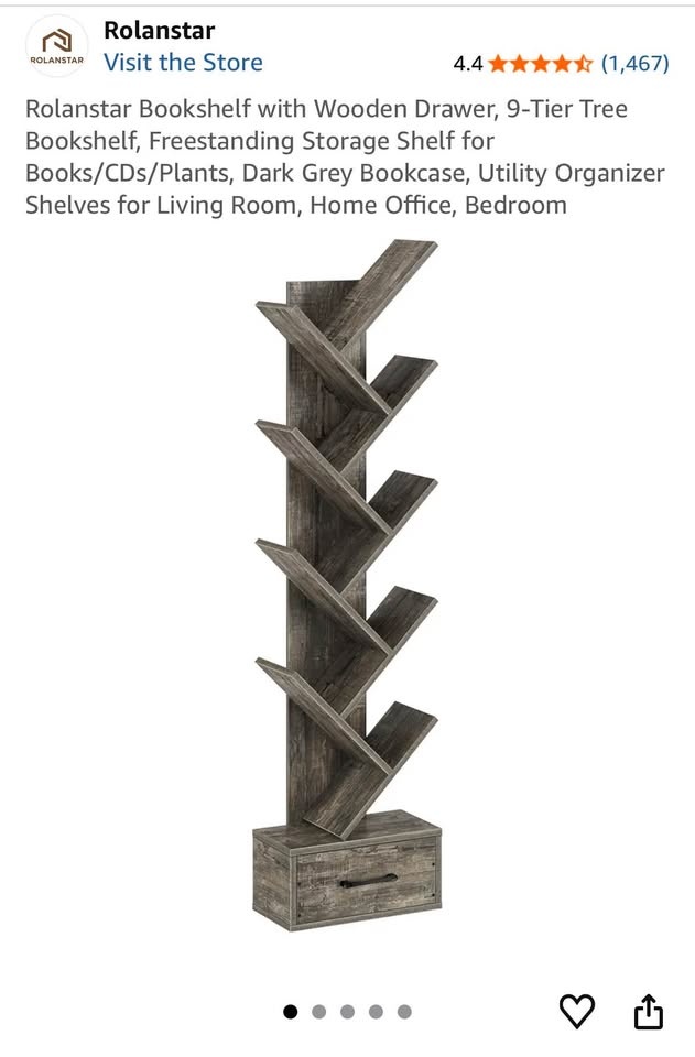 9-Tier Tree Bookshelf (Grey) - photo 5