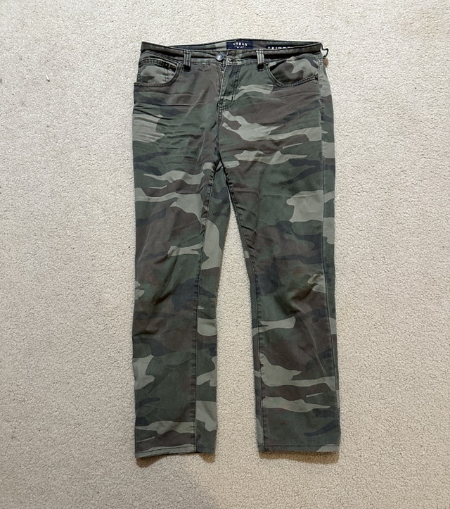Urban Heritage Skinny Military Green Camo Pants