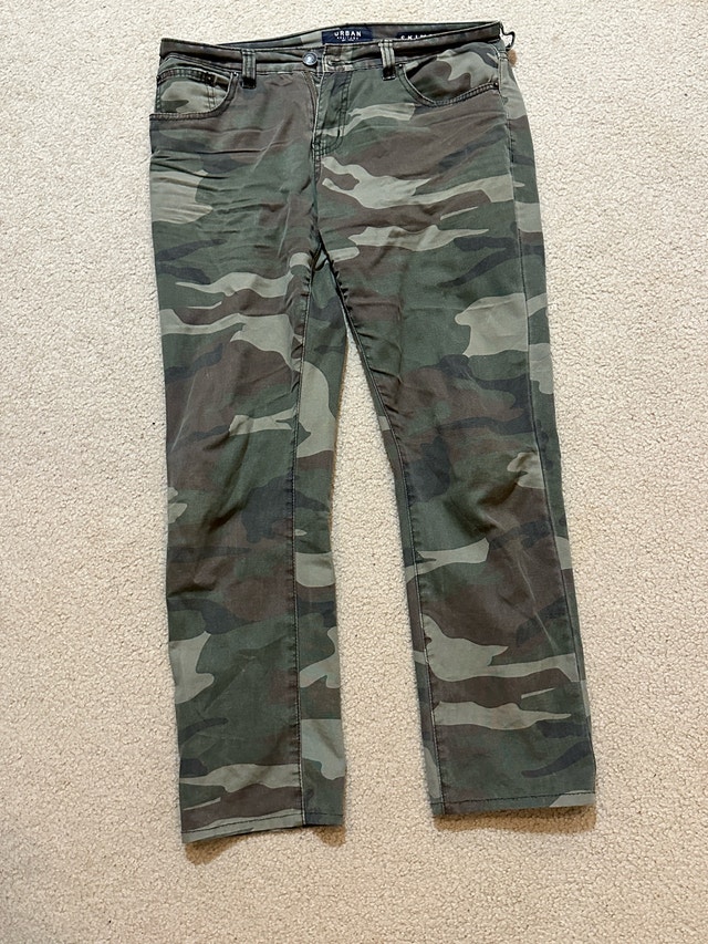 Urban Heritage Skinny Military Green Camo Pants - photo 3