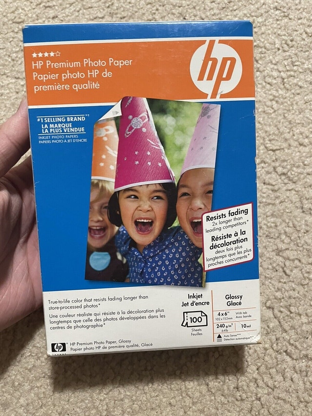 HP Premium Photo Paper - 4 x 6" - 100 sheets