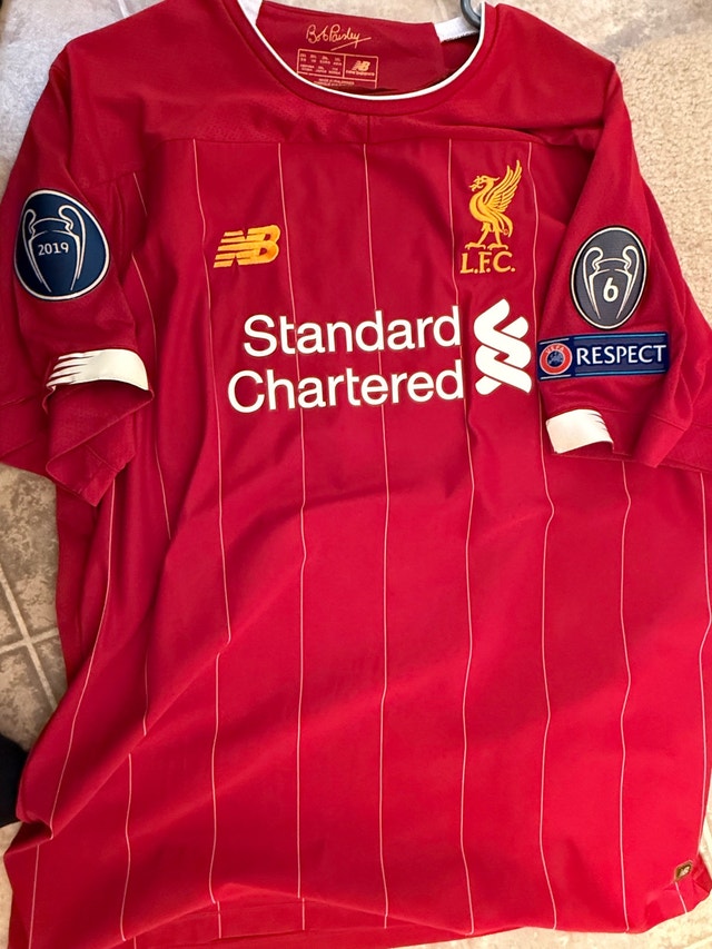 Liverpool Home Soccer Jersey with UCL Patches - photo 2