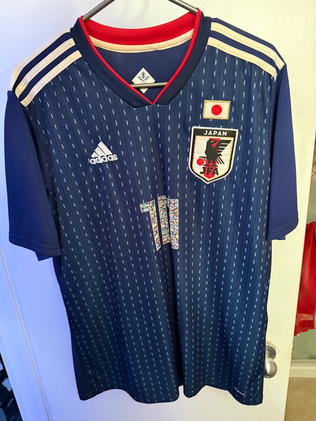 2018 Japan Home Soccer Jersey #10 XL