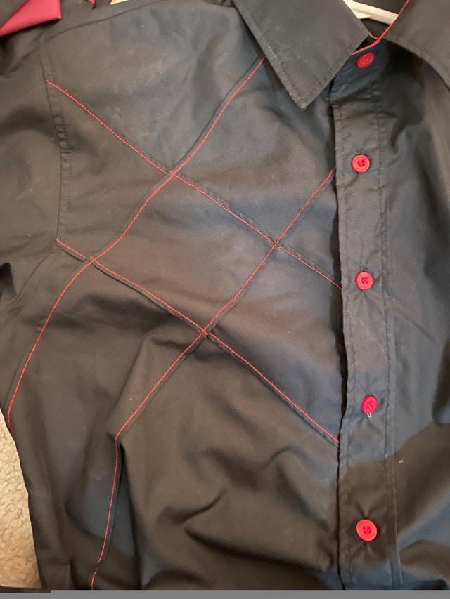 Men's Black and Red Buttoned Shirt - photo 4