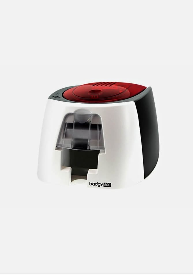 Evolis Badgy200 ID Card Printer w/ Power Cables
