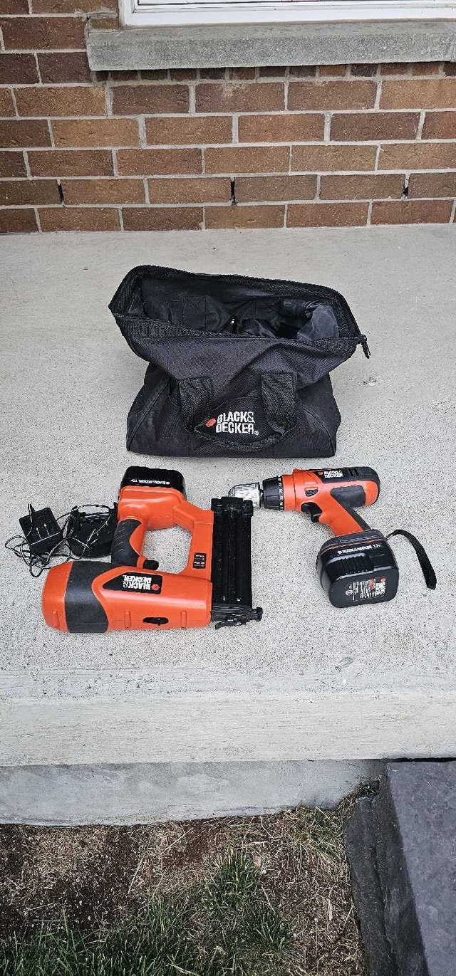 Black and Decker 12 Volt Drill and Nailer