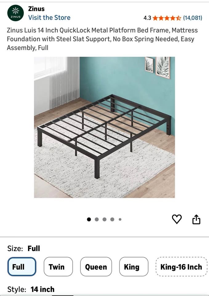 Zinus Metal Bed Frame