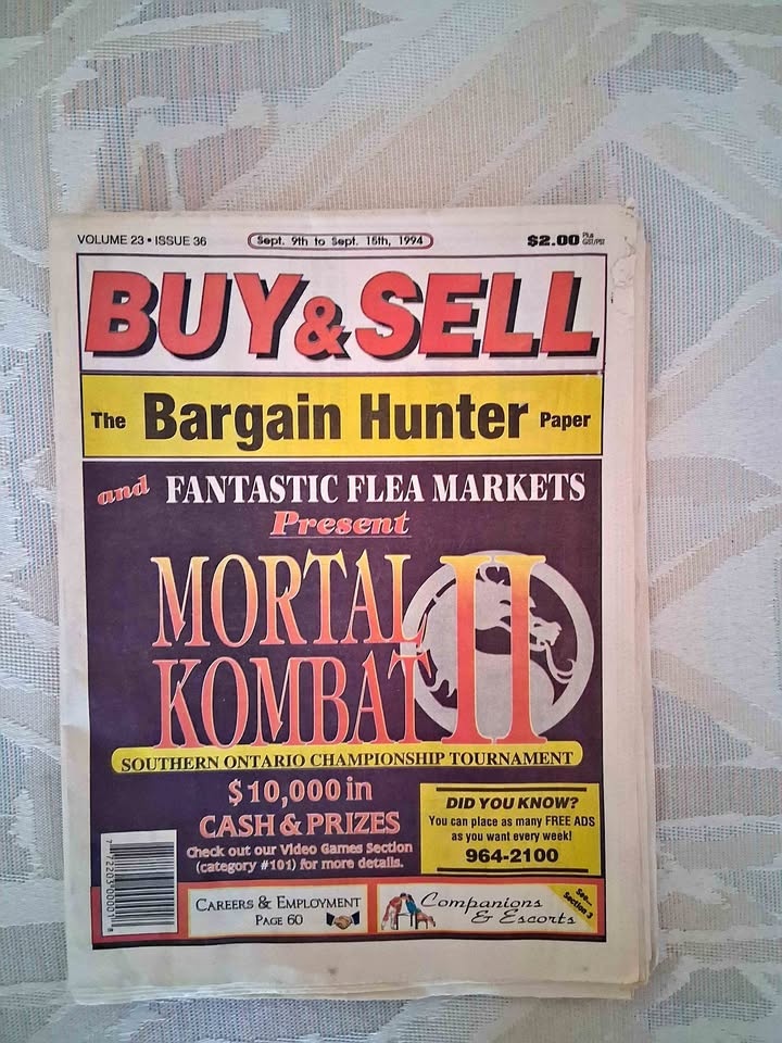1994 Buy & Sell The Bargain Hunter Paper - Mortal Kombat II