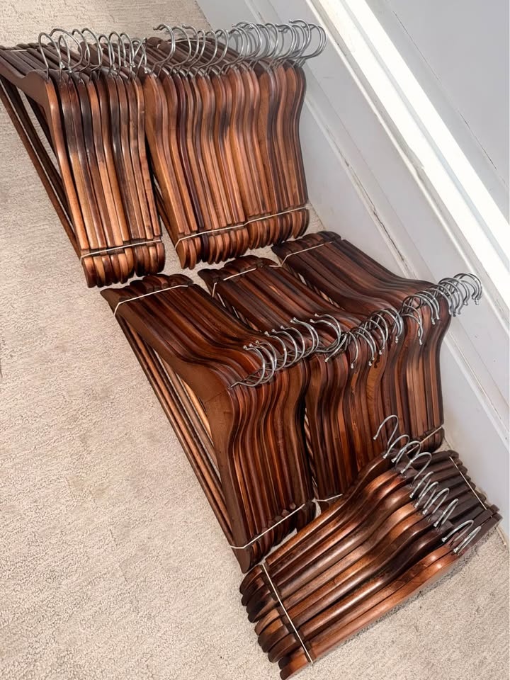 70 Solid Wood Clothes Hangers – Closet Bundle - photo 3