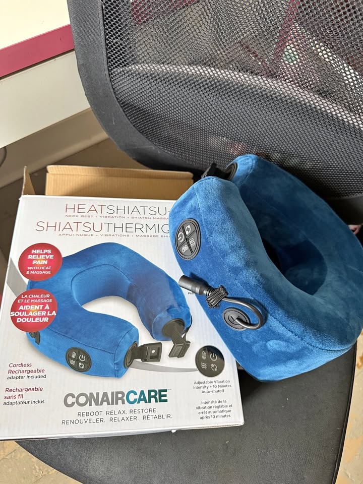 Conair Heat Shiatsu Neck Rest with Vibration & Heat