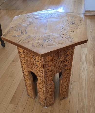 Small Keyhole Hexagonal Table - photo 3