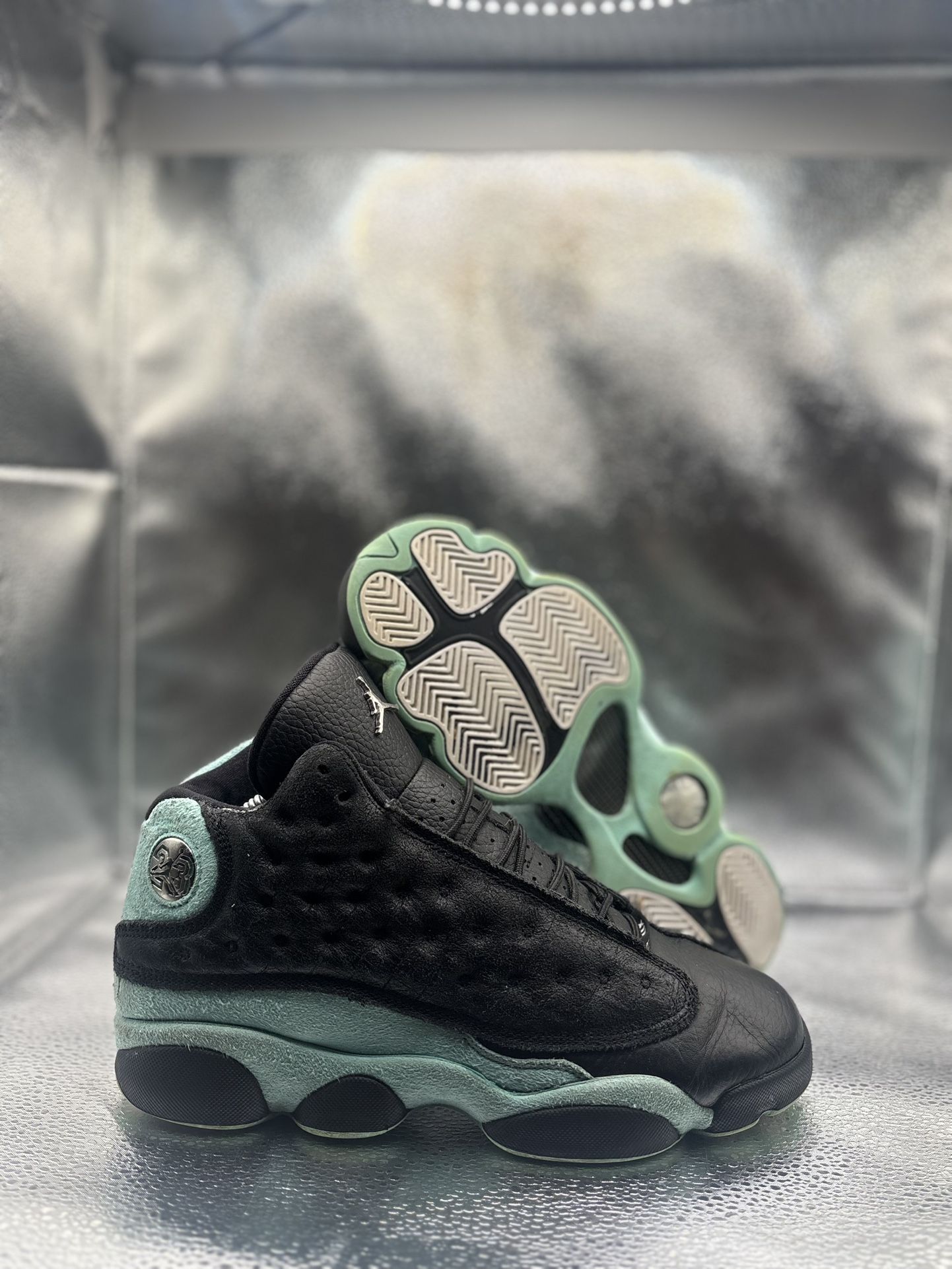 Air Jordan 13 Black Island Green