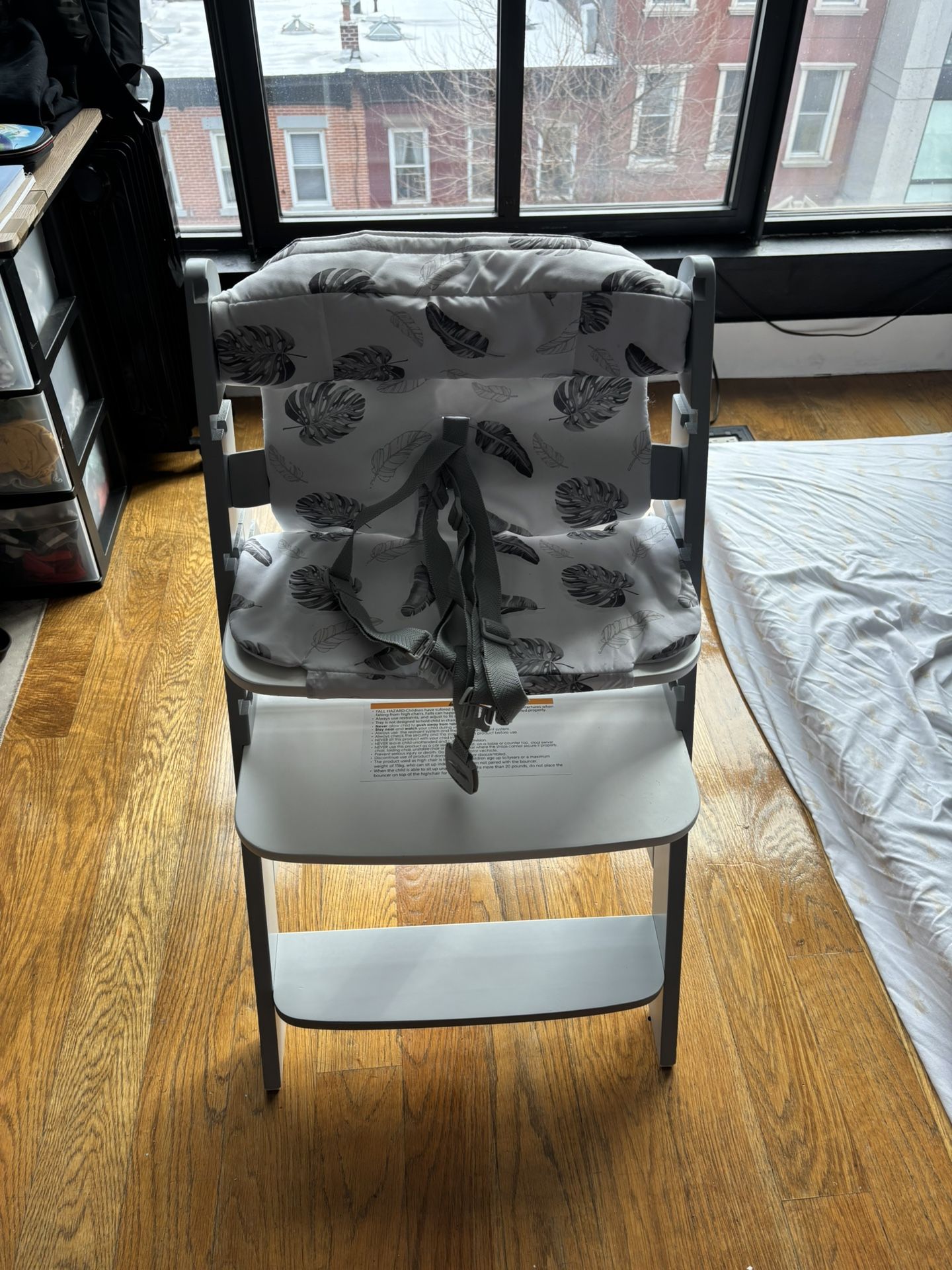 Wooden High Chair With Tray