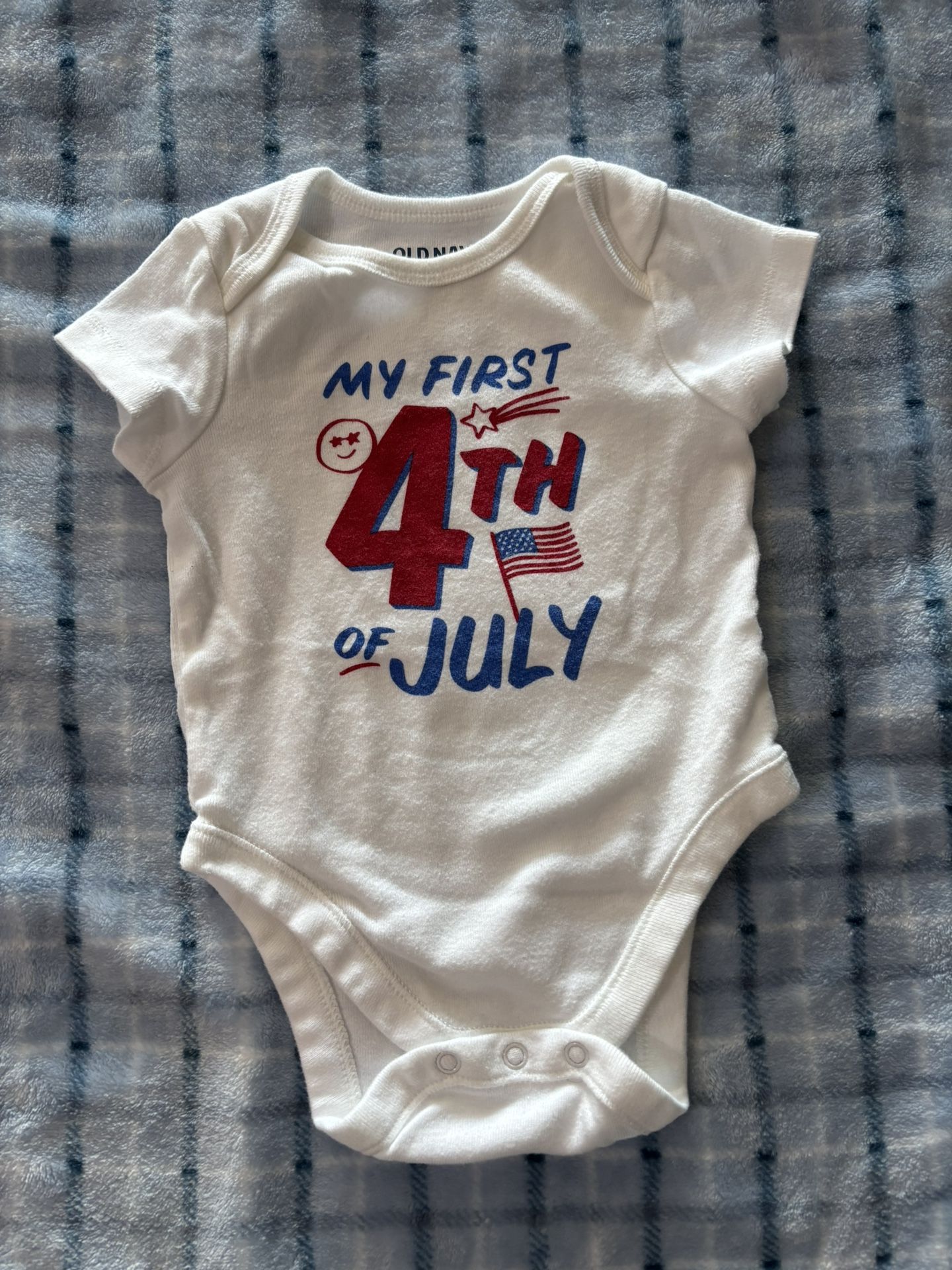 Baby Boy Shirt 0/3 Months - My First 4th of July