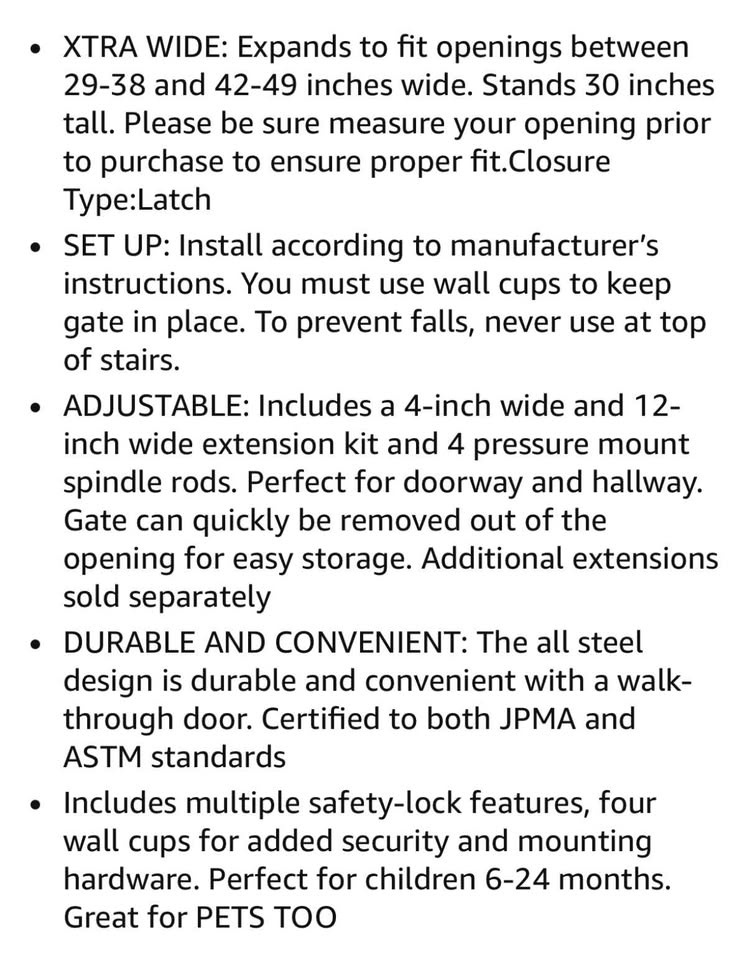 Adjustable Baby / Pet Safety Gate - photo 3