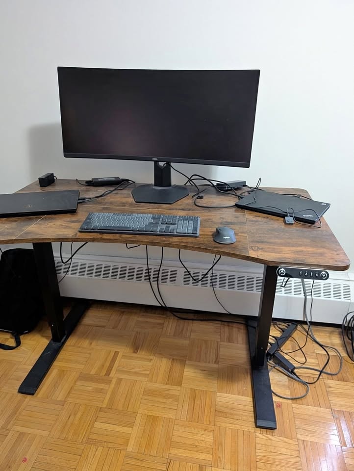 Electric Height-Adjustable Standing Desk Daiah — Moving Sale