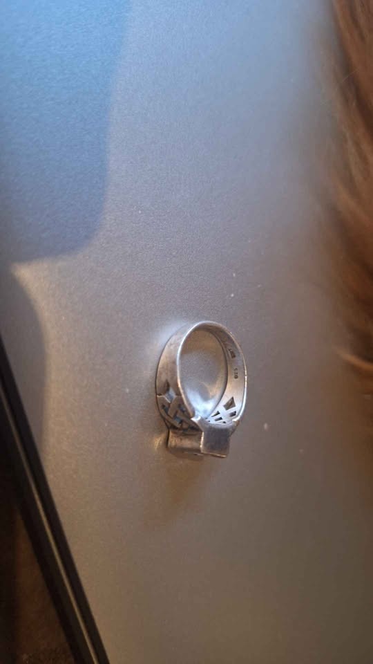 925 Sterling Silver Vintage Princess-Cut CZ Celtic Knot Ring - photo 2