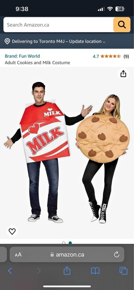 Milk and Cookies Couple Costume