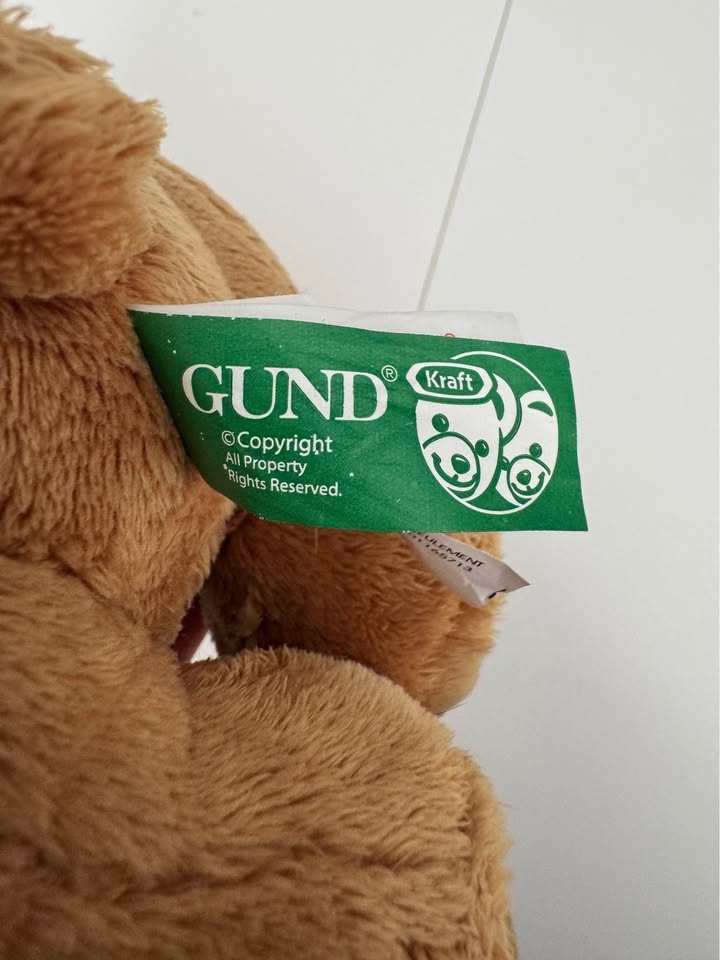 Kraft Peanut Butter Teddy Bear Red Bow Tie 10" Plush GUND (Crunc - photo 2