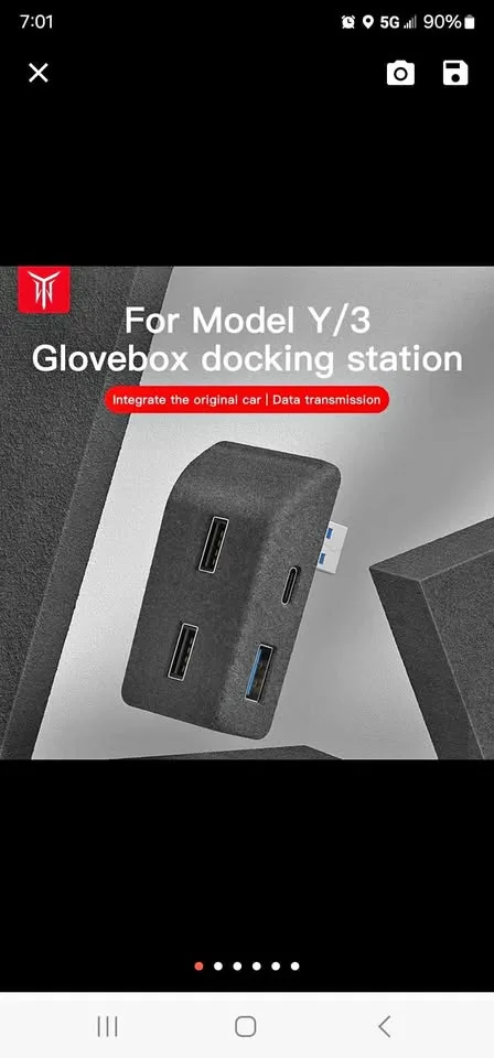 Tesla Glovebox docking station thumbnail