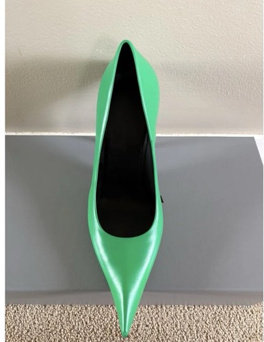 Balenciaga Essex Pump Shiny Green EU 37.5 US 7 - New w/ Box - photo 3