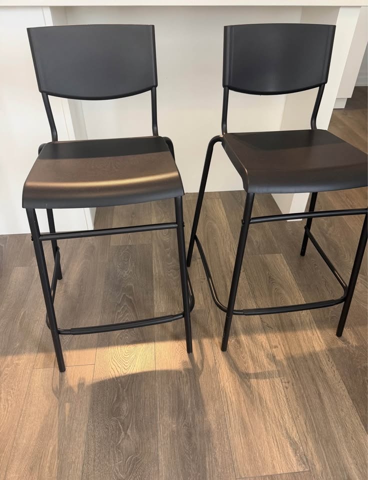 Black Bar Stools - Set of 2 or Single - photo 2