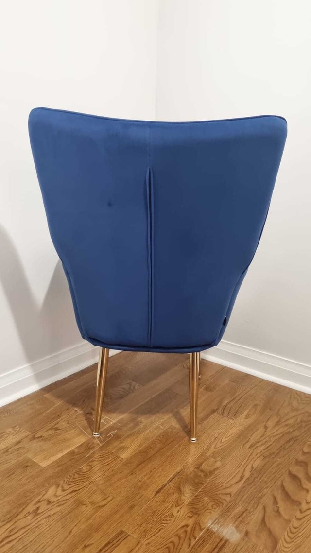 Blue Armchair with Foot Stool (like new) - photo 2