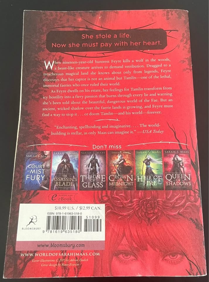A Court of Thorns and Roses OOP Softcover - photo 2