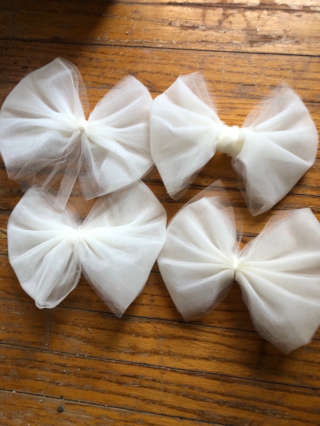 White Tulle Bow