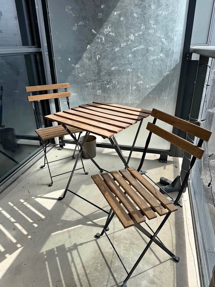 Outdoor chairs + table set IKEA