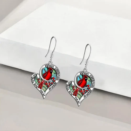 When Cardinals Appear Pendant Earrings - photo 2
