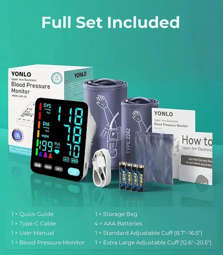 Automatic Upper Arm Blood Pressure Monitor for Home Use
