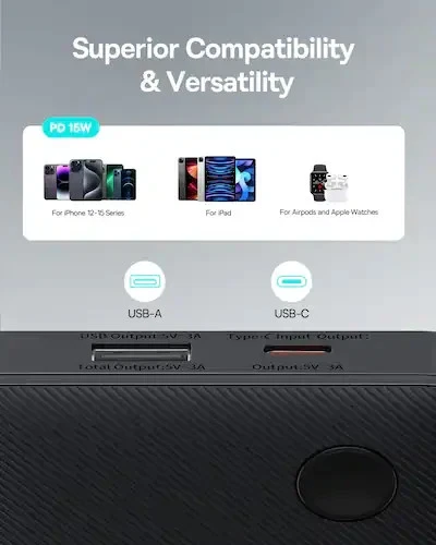 Baseus Airpow Lite Power Bank 10000mAh 15W Cosmic Black - photo 5