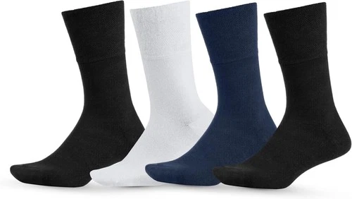 Men's & Women's Bamboo Diabetic Crew Socks 4-Pack
