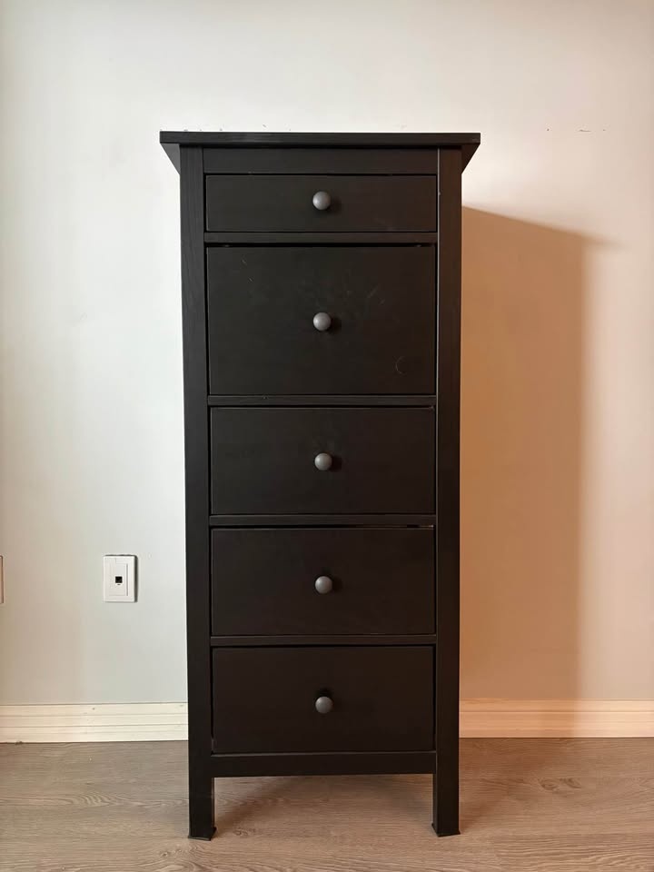 IKEA Hemnes 5-Drawer Chest Black-Brown - photo 2