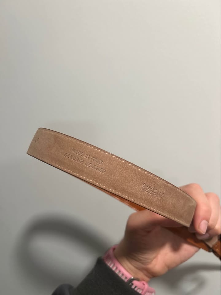 Saks Fifth Avenue Leather Belt with Gold Rivets - photo 4