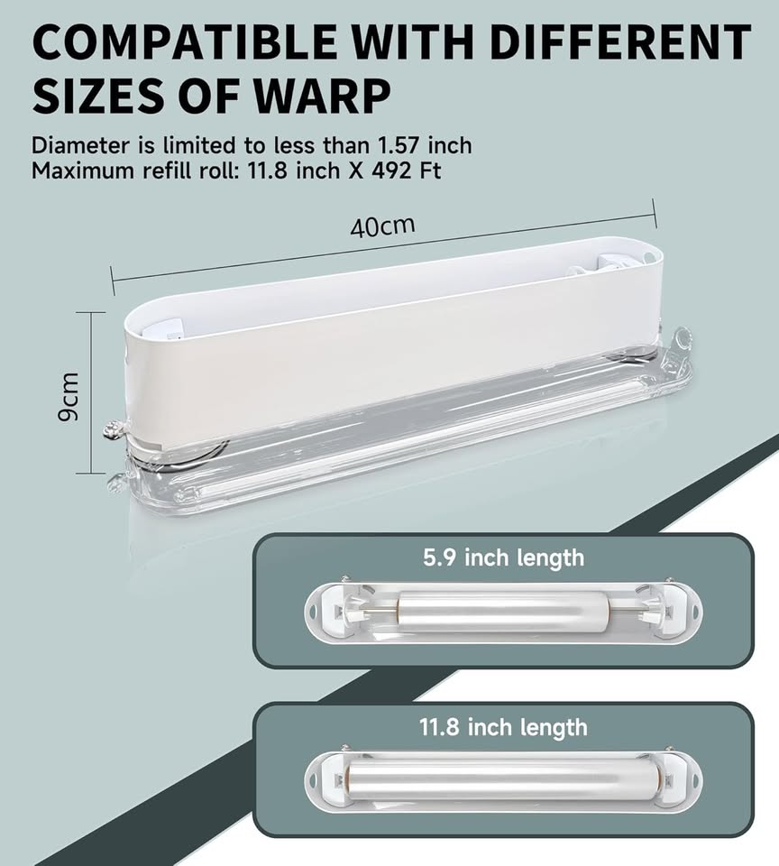 New~Cling Wrap/Foil Dispenser W Slide Cutter - photo 2