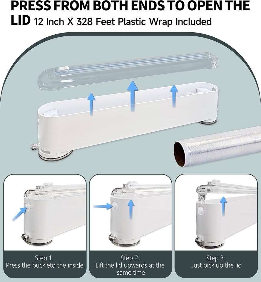 New~Cling Wrap/Foil Dispenser W Slide Cutter - photo 3