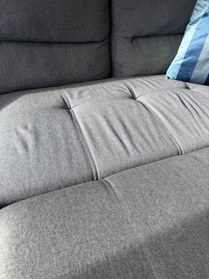 Grey Sectional Sofa Bed + Rug + Pillows (Condo Size) - photo 4
