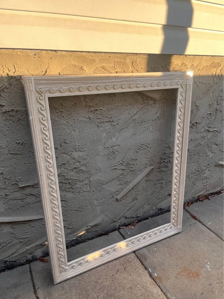 Large Rustic Ornate Carved Wood Frame - photo 4