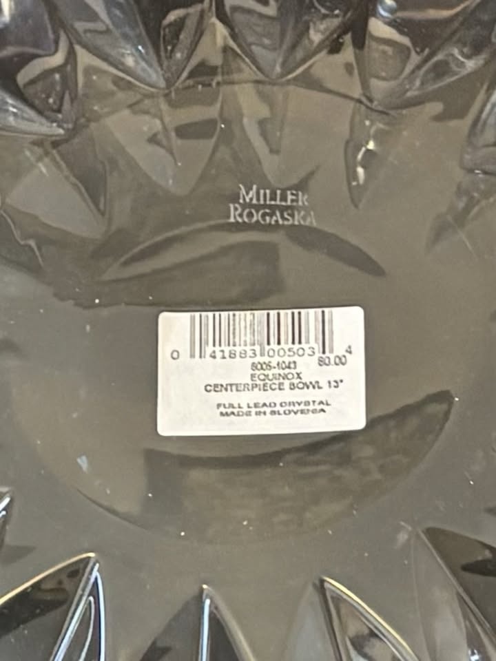 Miller Rogaska Equinox 13” Crystal Centerpiece Bowl - New - photo 5