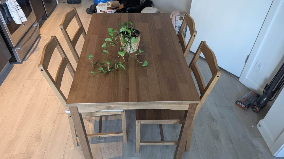 IKEA HÄGERNÄS Dining Table w/ 4 Chairs & 2 Cushions - photo 3