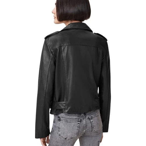 All Saints BALFERN LEATHER BIKER JACKET Black Biker Jacket Size - photo 2