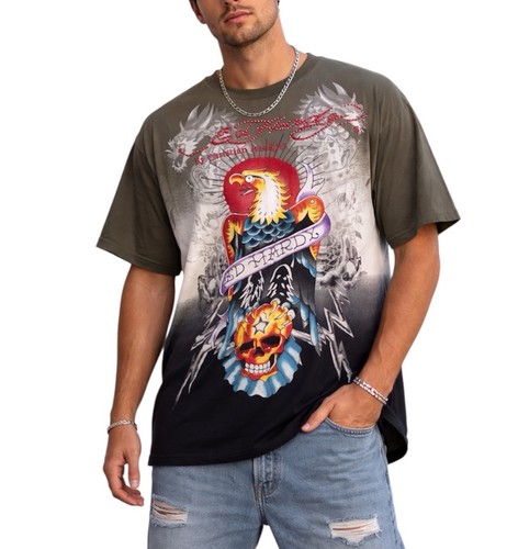Ed Hardy Vintage Y2K Christian Audigier Rhinestone Tattoo TShirt