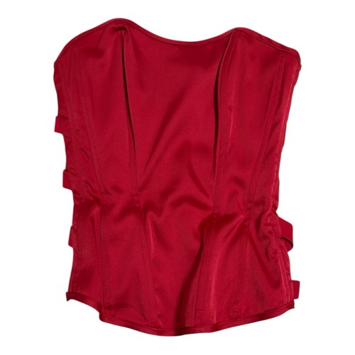 Charlotte Russe Vintage Y2K Red Corset Top Cutouts Size Small - photo 2