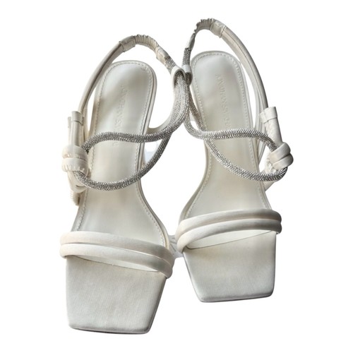 Jonathan Simkhai BRIDAL Crystal Slingback Sandals Size 37 - photo 4