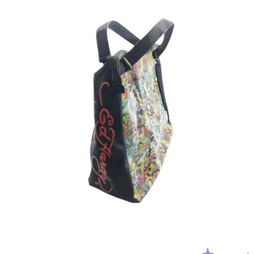Ed Hardy Vintage Tote Bag Y2K Graphic Print Tattoo Style - photo 3