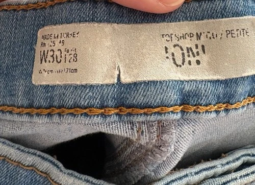 Topshop Womens Petite JONI Skinny Jeans W30 L28 Blue Stretch - photo 3