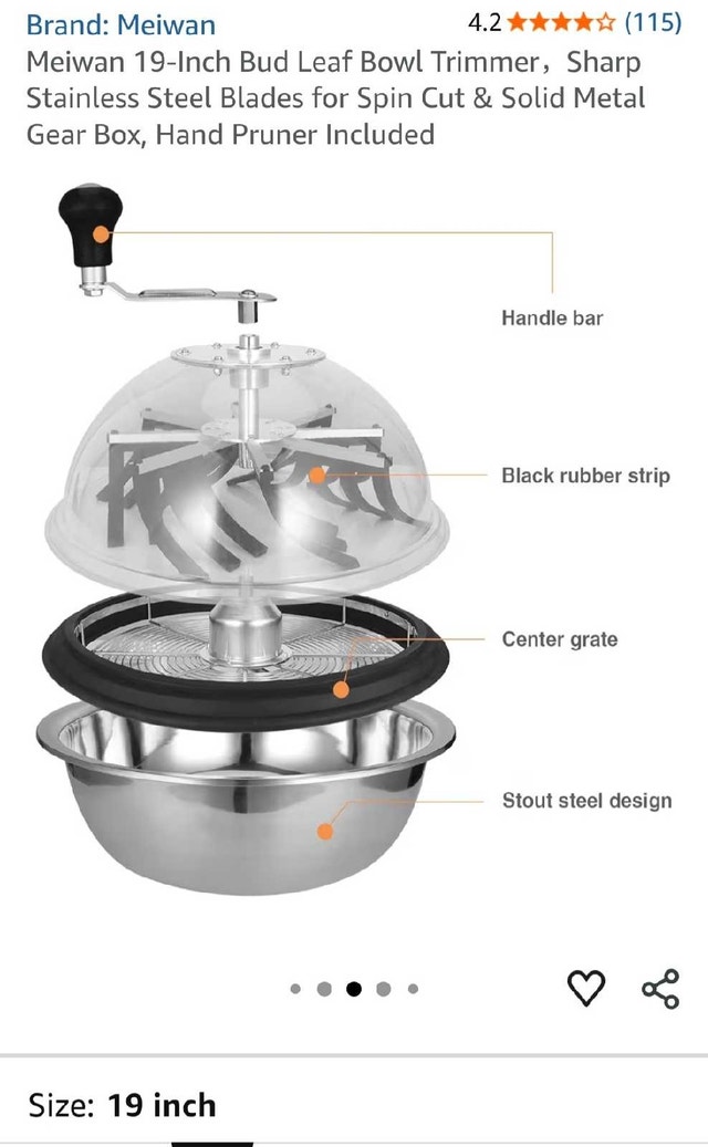 Meiwan 19" Bowl Bud Trimmer - photo 3