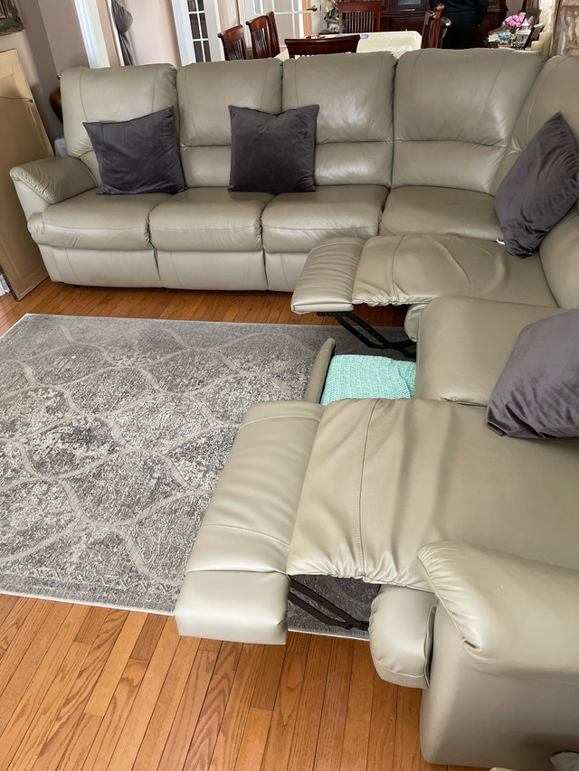 Leather Sectional Sofa 7 Seater Top Grain - photo 4